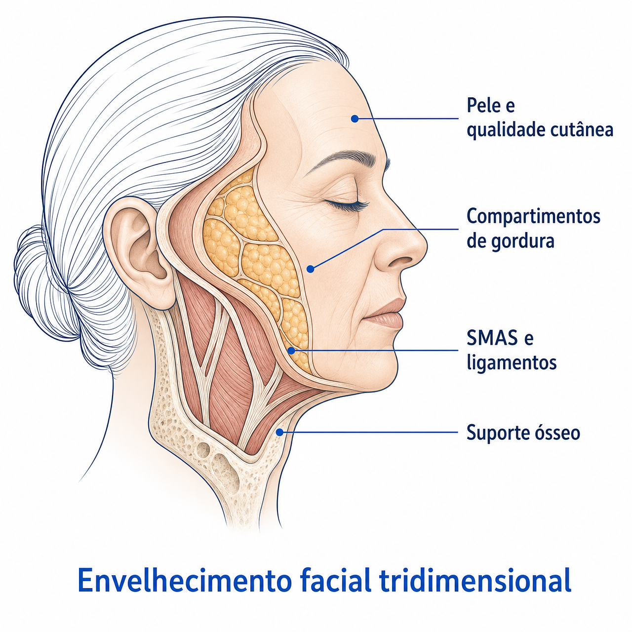 Alterações do envelhecimento facial relacionadas à indicação de facelift